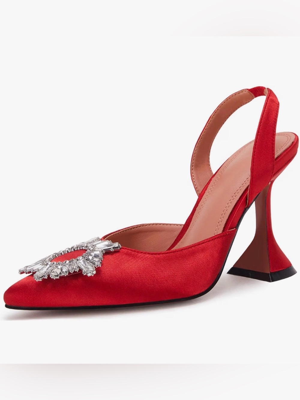 VETASTE Crystal Slingback Pumps